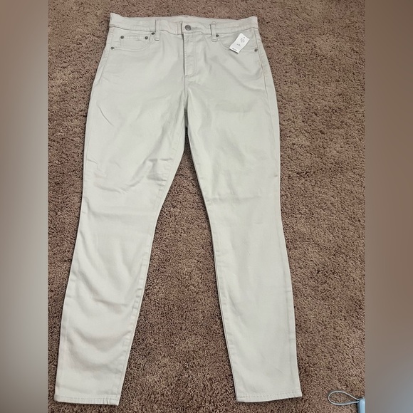 NWT new 32s 32 short GAP high rise true skinny pants beige stone - Picture 1 of 15